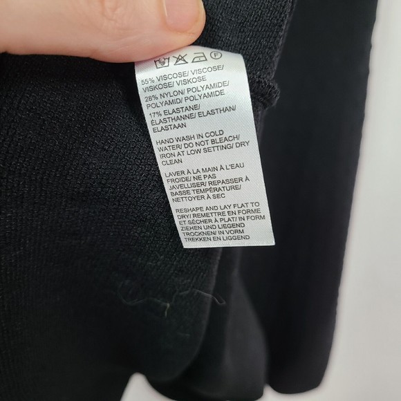 Design Lab Lord & Taylor Black Fit & Flare Knit Dress Womens XS - Picture 6 of 6